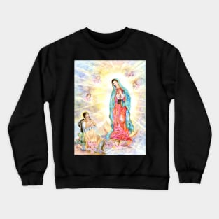 The Virgin of Guadalupe with St Juan Diego Crewneck Sweatshirt